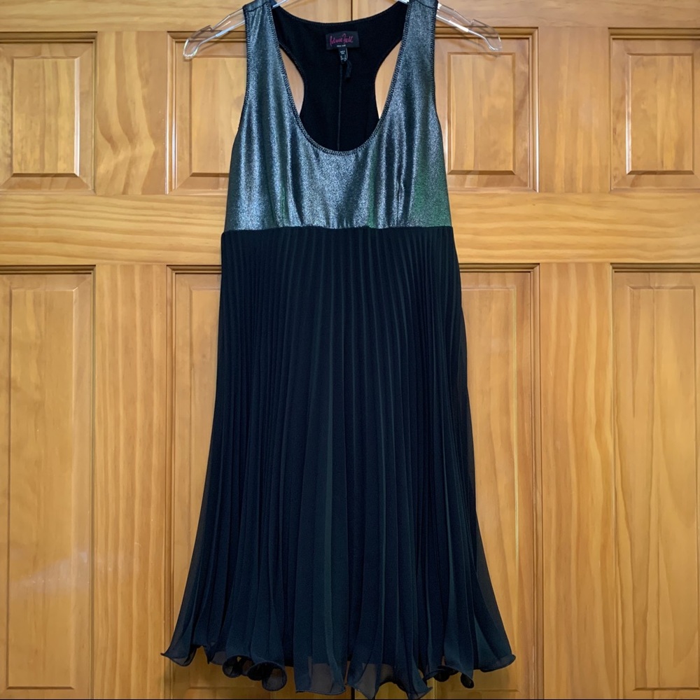 Patricia Field Black Pleated Dress NWT Size 4